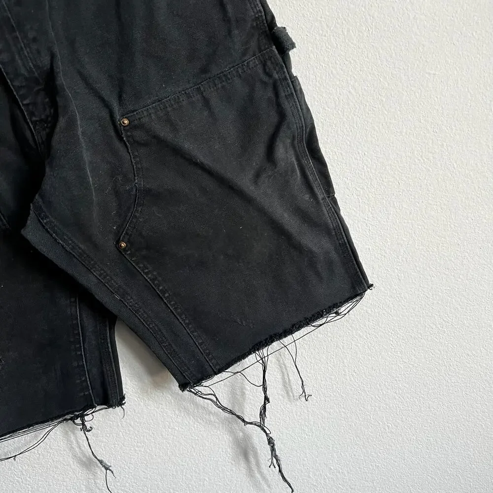 Carhartt faded black double knee work wear carpenter shorts